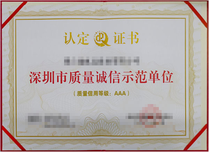 Certificate of honor seven